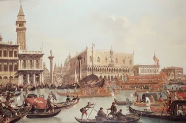 Blick auf den Dogenpalast und die Piazzetta, Venedig